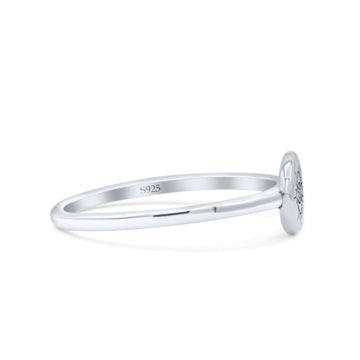 Classic Evil Eye Providence Double Pyramid Designer Oxidized Statement Band Thumb Ring